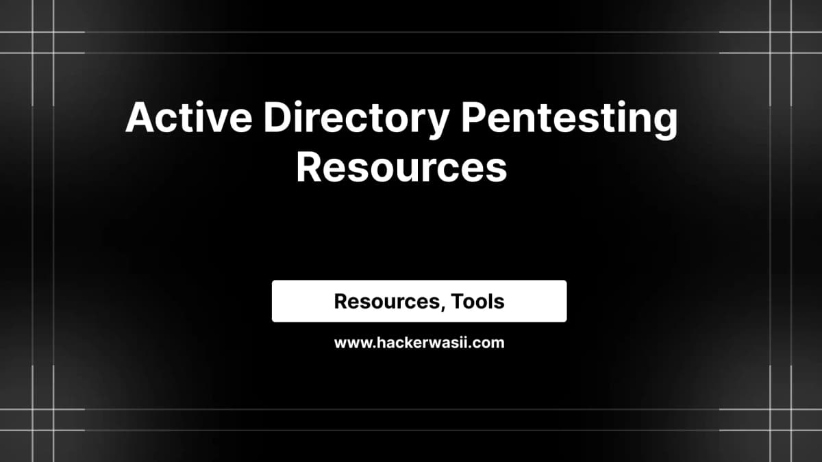 Active Directory Pentesting resources 📚